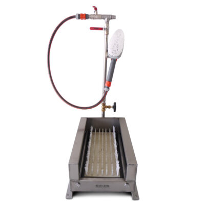 Schuhwaschanlage mit Sammelwanne