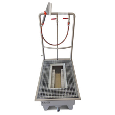 Stiefelwaschanlage Edelstahl Einbauversion